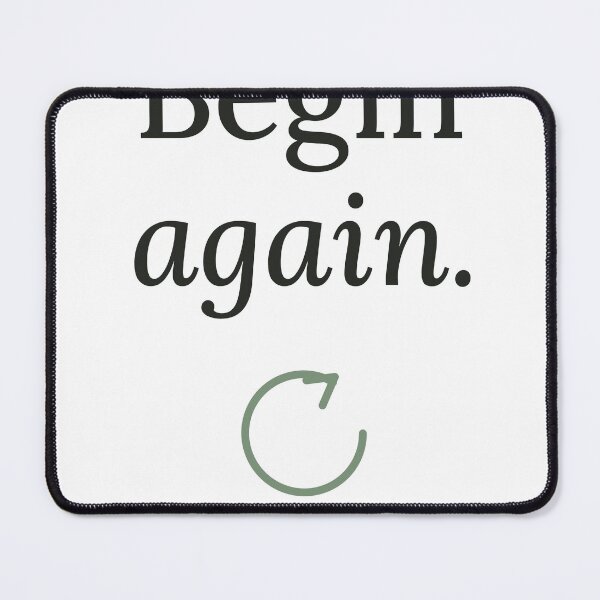 Item preview, Begin Again As Many Times As It Takes Fresh Start Typography designed and sold by QuietColumn.