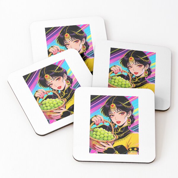 Artikelvorschau, Neon Heart Princess & Green Grapes Retro Pop Art entworfen und verkauft von Bondingbonding.