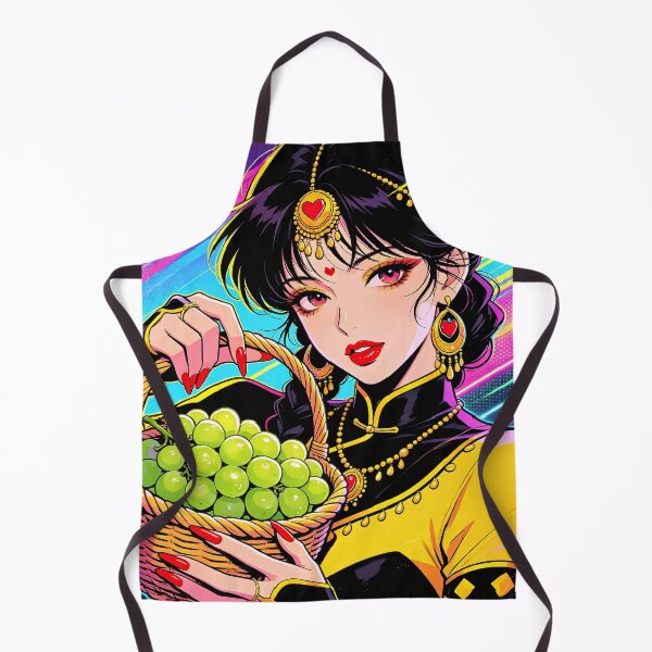 Item preview, Neon Heart Princess & Green Grapes Retro Pop Art designed and sold by Bondingbonding.