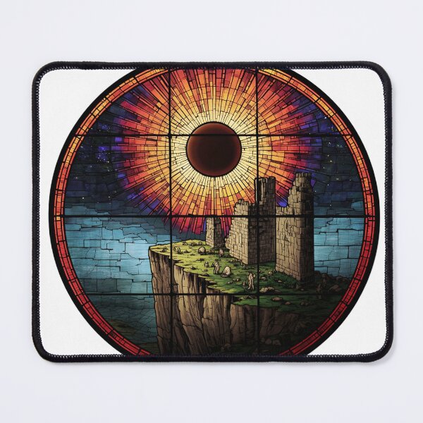 Item preview, Cosmic Stained Glass Solar Eclipse Citadel designed and sold by vdjjtrub.