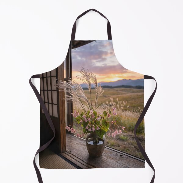 Item preview, Serene Japanese Autumn Ikebana at Sunset designed and sold by conohitoAI-ArtGallery.