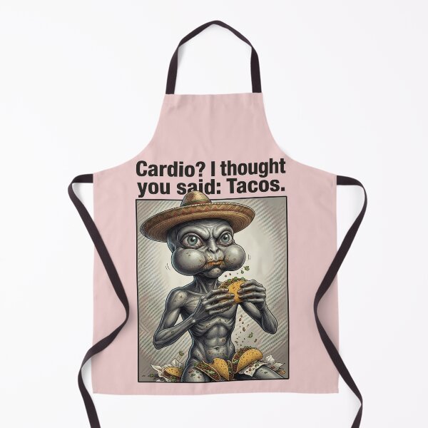Item preview, "Cardio? I thought you said: Tacos." – Funny Alien Fitness T-Shirt designed and sold by NexxaStoree.