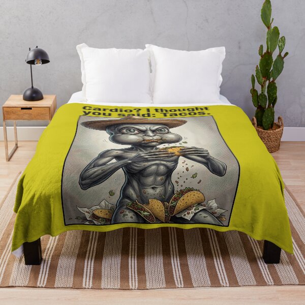 Item preview, "Cardio? I thought you said: Tacos." – Funny Alien Fitness T-Shirt designed and sold by NexxaStoree.