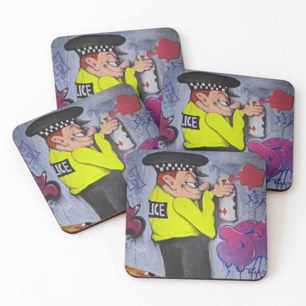 Item preview, Policeman doing graffiti designed and sold by Ross Hendrick.