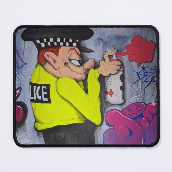 Item preview, Policeman doing graffiti designed and sold by Ross Hendrick.