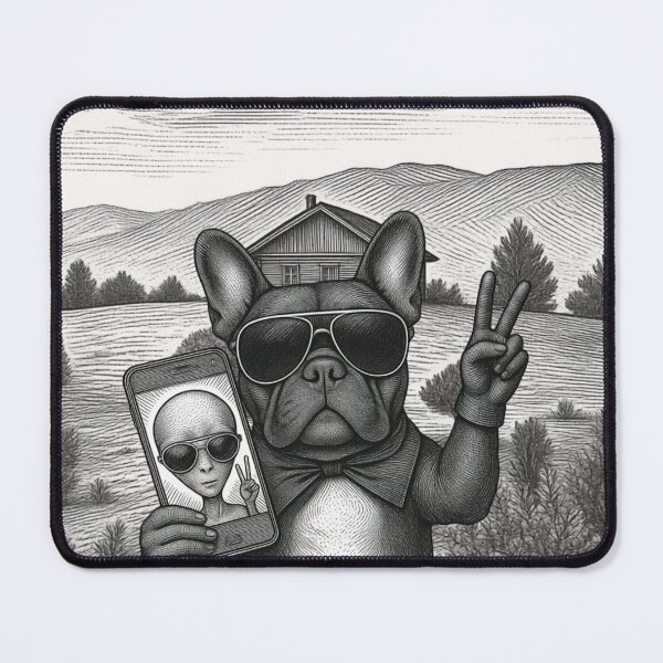 Item preview, Funny UFO Dog Selfie designed and sold by SummitSignal.