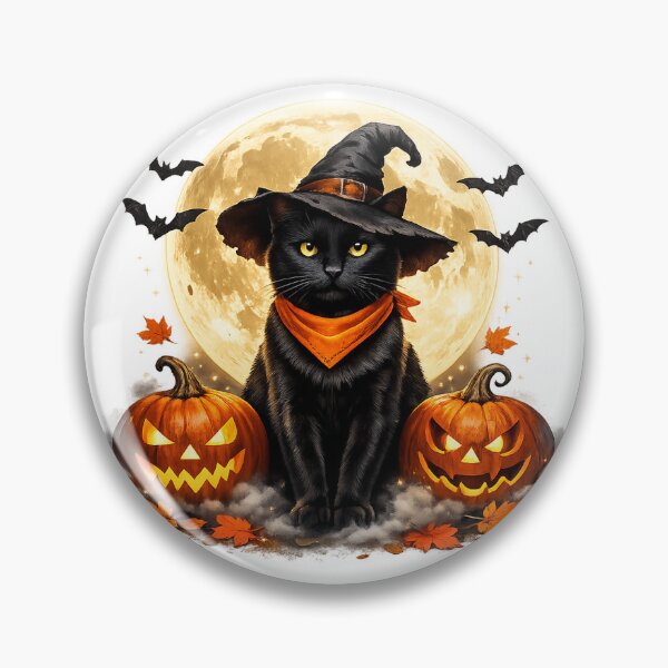 Item preview, Halloween which cat with jack o lanterns. designed and sold by T shirts Collective.