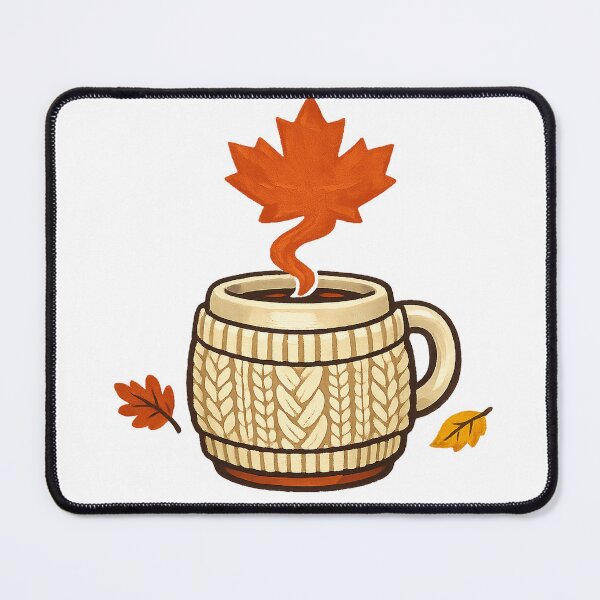 Item preview, Cozy Autumn Cocoa Cup with Maple Leaf Steam designed and sold by eignvalue.