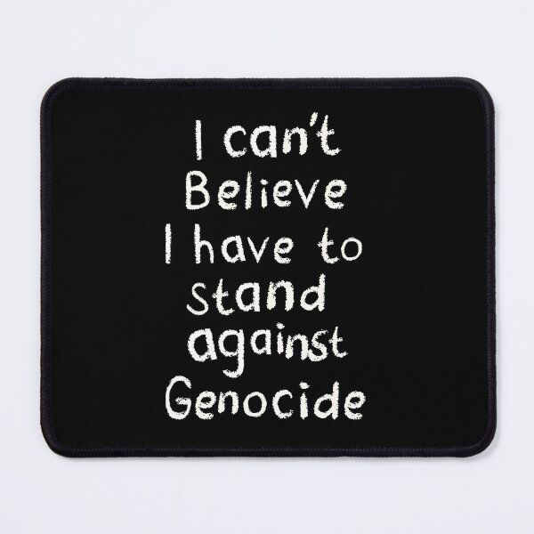 Item preview, I Can't Believe I Have To Stand Against Genocide - Chalk d- Anti-War, Kids Art, Sad Face - Human Rights Activist - Free Palestine Protest designed and sold by Forbidden Merch.