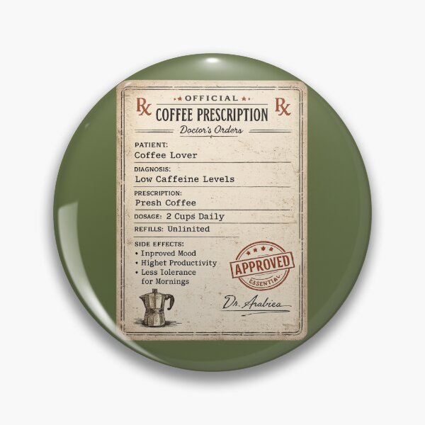 Item preview, Coffee Prescription Doctor's Orders Vintage Retro Funny Coffee Lover designed and sold by piketo.