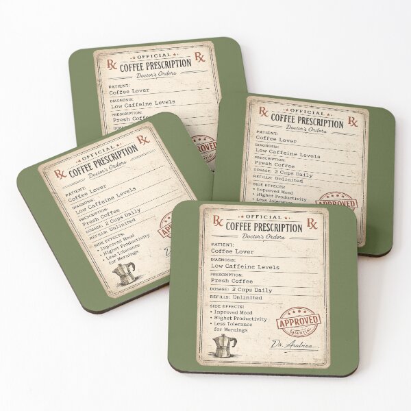 Item preview, Coffee Prescription Doctor's Orders Vintage Retro Funny Coffee Lover designed and sold by piketo.