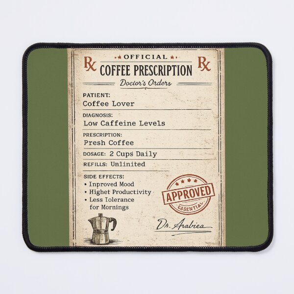Item preview, Coffee Prescription Doctor's Orders Vintage Retro Funny Coffee Lover designed and sold by piketo.