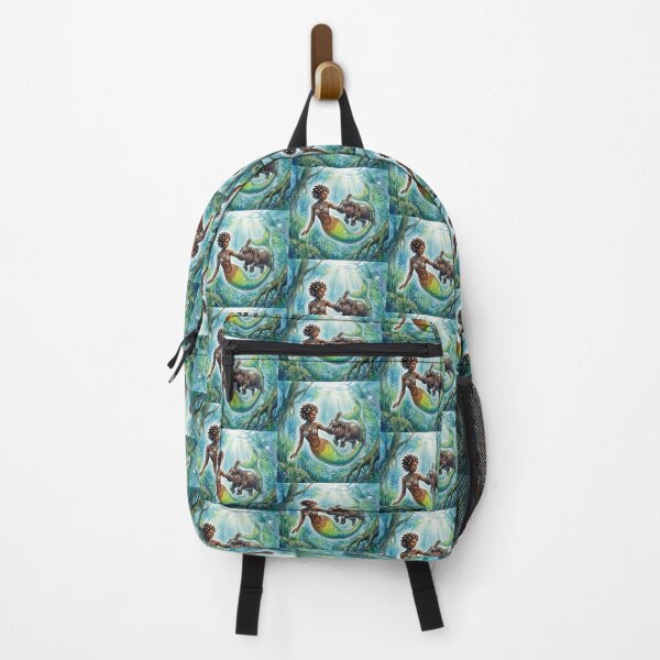 Item preview, Mermaid Swimming with a Pygmy Hippo designed and sold by Bellewood222.