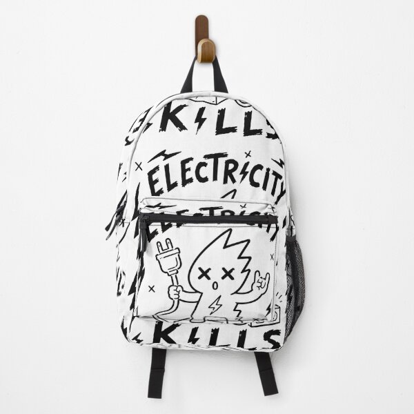 Item preview, Electricity Kills Cute Lightning Mascot Hand Drawn Doodle Sticker designed and sold by Abidel.