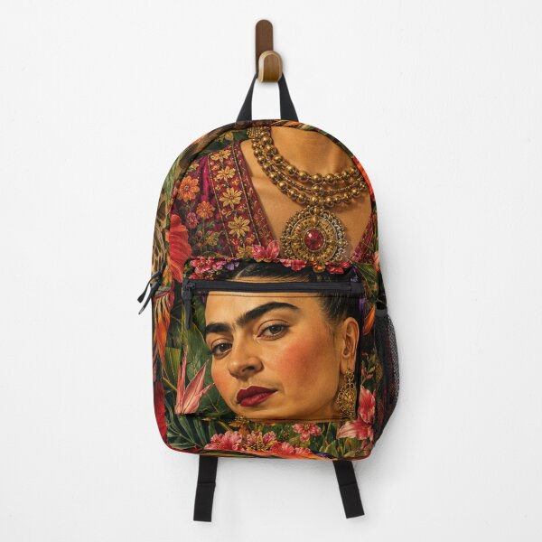 Item preview, Frida Kahlo Safari Garden Giraffes Tropical Flowers & Botanical Portrair designed and sold by Muycote.