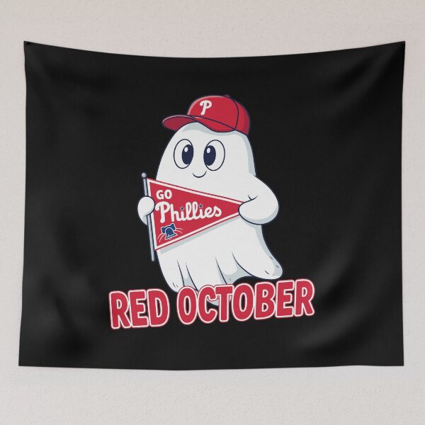 Item preview, Red October Baseball Ghost Fan designed and sold by TypoEmporium.