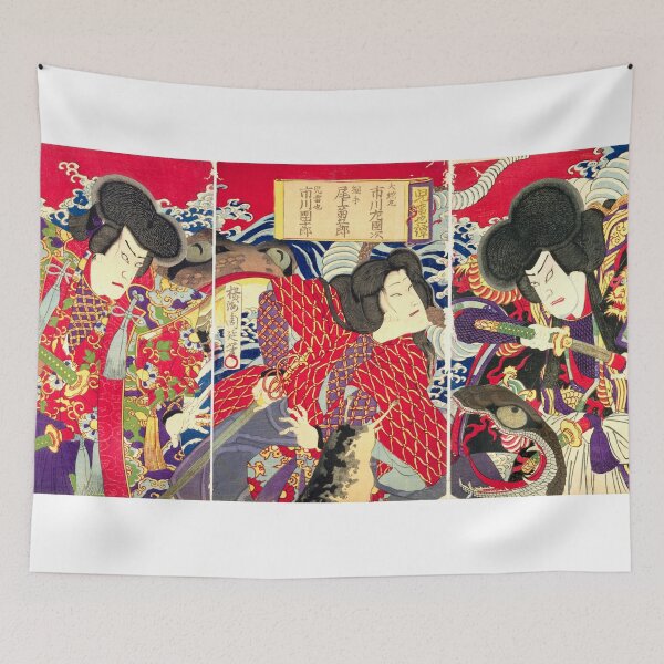 Item preview, "Jiraiya Story" from Kabuki Theater Scene– Japanese Ukiyo-e Art Print designed and sold by Ukiyoe Spirit.