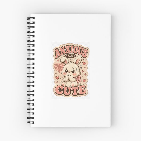 Item preview, Anxious But Cute Bunny | Funny Cute Anxiety & Overthinking Animal Sticker & T-Shirt designed and sold by Pixel Alchemy1.