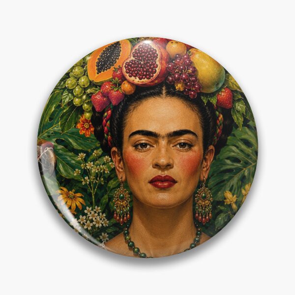 Item preview, Frida Kahlo Tropical Fruit Crown with Macaw & Hummingbird designed and sold by Muycote.