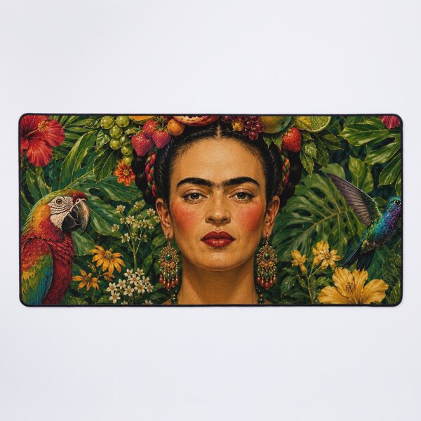 Item preview, Frida Kahlo Tropical Fruit Crown with Macaw & Hummingbird designed and sold by Muycote.