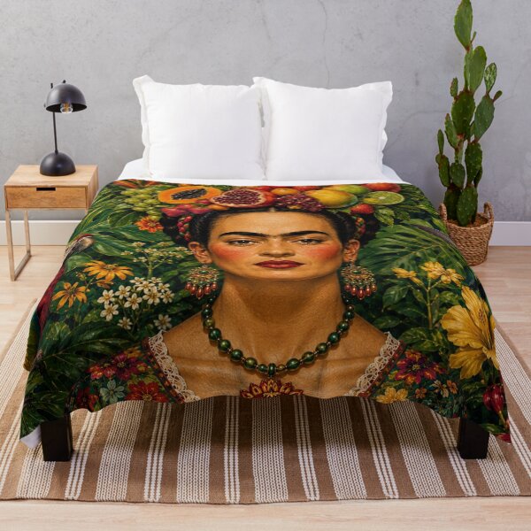 Item preview, Frida Kahlo Tropical Fruit Crown with Macaw & Hummingbird designed and sold by Muycote.