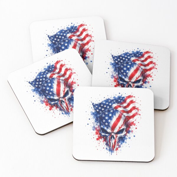 Item preview, Liberty Skullstorm: A Bold Emblem of American Brotherhood designed and sold by BlissBlvdShop.