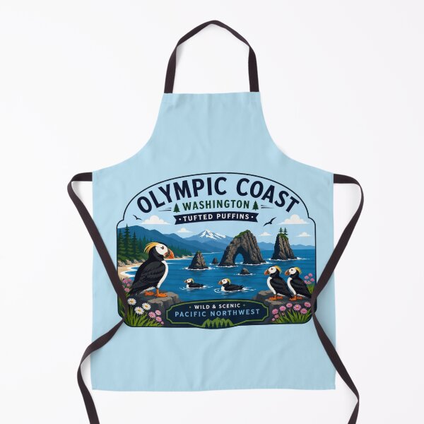 Item preview, Olympic Coast Tufted Puffins - Washington designed and sold by Myra365Art.
