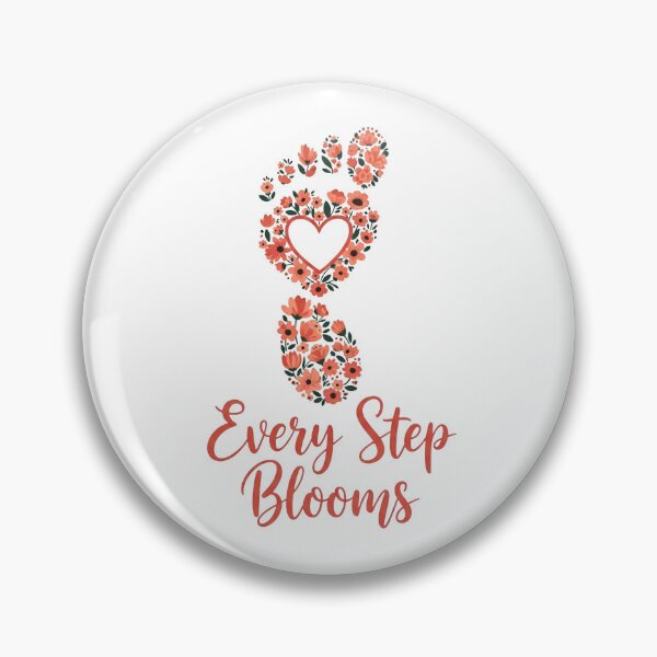 Item preview, Every Step Blooms – Floral Footprint Heart Design designed and sold by Dzblack.
