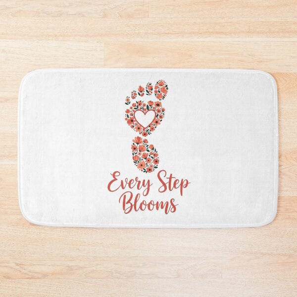 Item preview, Every Step Blooms – Floral Footprint Heart Design designed and sold by Dzblack.