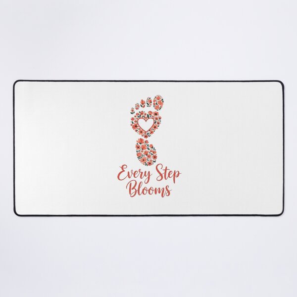 Item preview, Every Step Blooms – Floral Footprint Heart Design designed and sold by Dzblack.