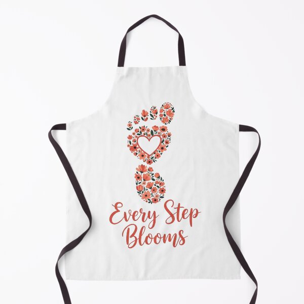 Item preview, Every Step Blooms – Floral Footprint Heart Design designed and sold by Dzblack.