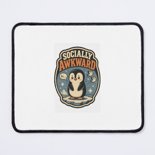 Item preview, Socially Awkward Penguin | Funny Cute Introvert & Shy Animal Meme Sticker & T-Shirt designed and sold by Pixel Alchemy1.