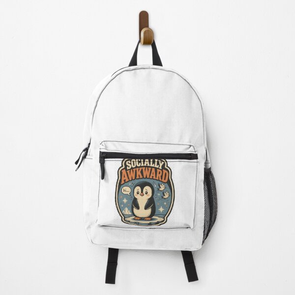 Item preview, Socially Awkward Penguin | Funny Cute Introvert & Shy Animal Meme Sticker & T-Shirt designed and sold by Pixel Alchemy1.