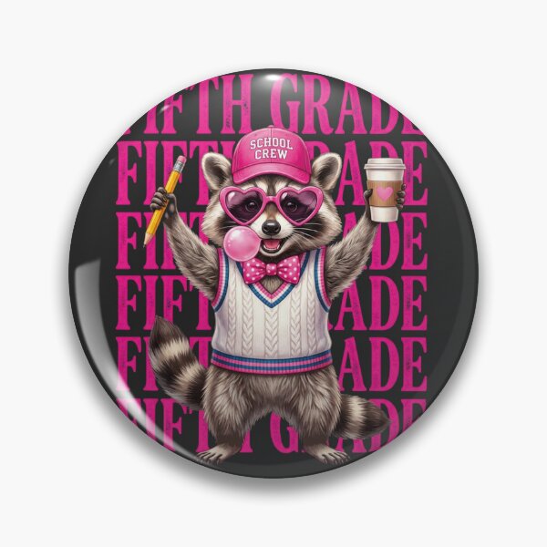 Item preview, Funny 5th Grade Teacher Feral Raccoon Back to School designed and sold by viectory.