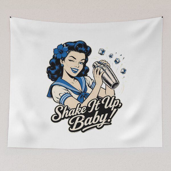 Item preview, Shake It Up Baby Pinup: Pin Up Girl Cocktail Art designed and sold by chattsuede.