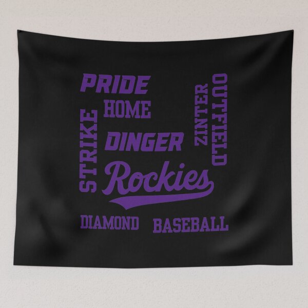 Item preview, Purple Mountain Baseball Glove Typography Art designed and sold by Inkirra.