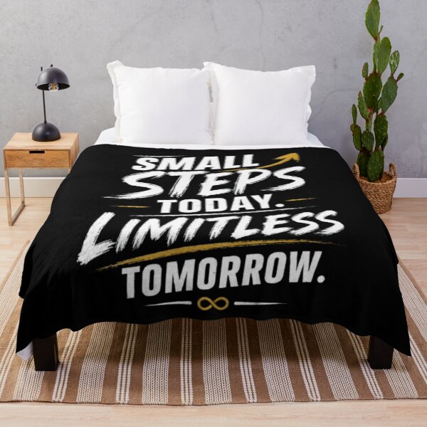 Item preview, Small Steps Today Limitless Tomorrow | Motivational Typography Design designed and sold by v6ziix.