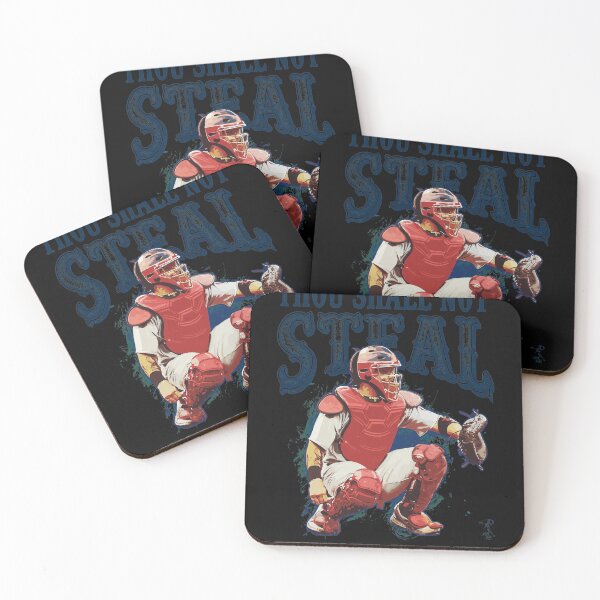 Item preview, Thou Shall Not Steal Yadier Molina Catcher designed and sold by Inkirra.