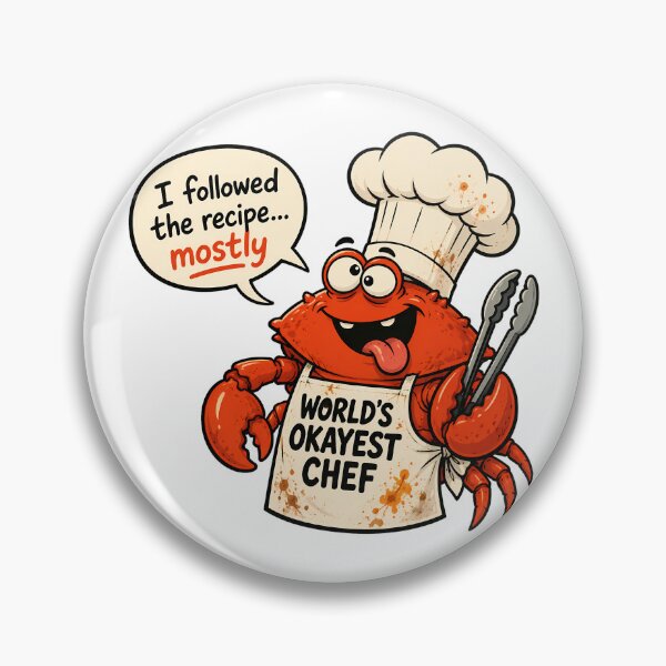 Item preview, Worlds Okayest Chef Crab Cartoon Cooking Humor designed and sold by chattsuede.