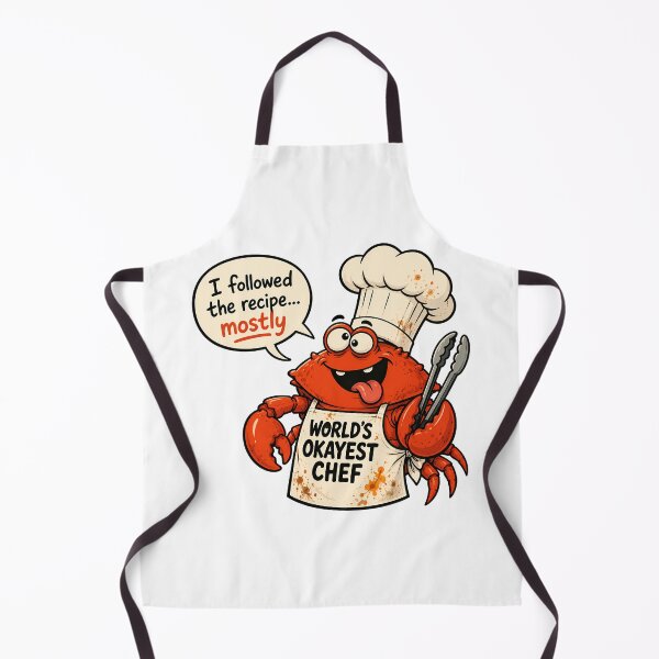 Item preview, Worlds Okayest Chef Crab Cartoon Cooking Humor designed and sold by chattsuede.