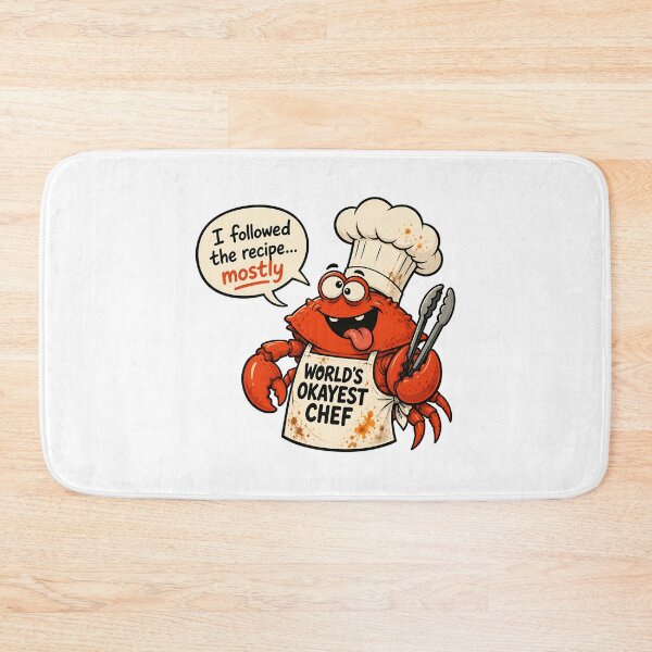 Item preview, Worlds Okayest Chef Crab Cartoon Cooking Humor designed and sold by chattsuede.