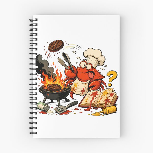 Item preview, Chaotic Crab Chef BBQ Comical Cookout Scene designed and sold by chattsuede.