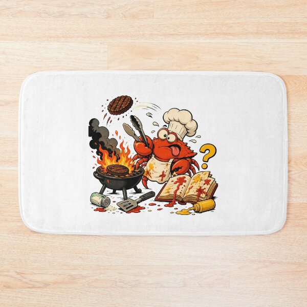 Item preview, Chaotic Crab Chef BBQ Comical Cookout Scene designed and sold by chattsuede.