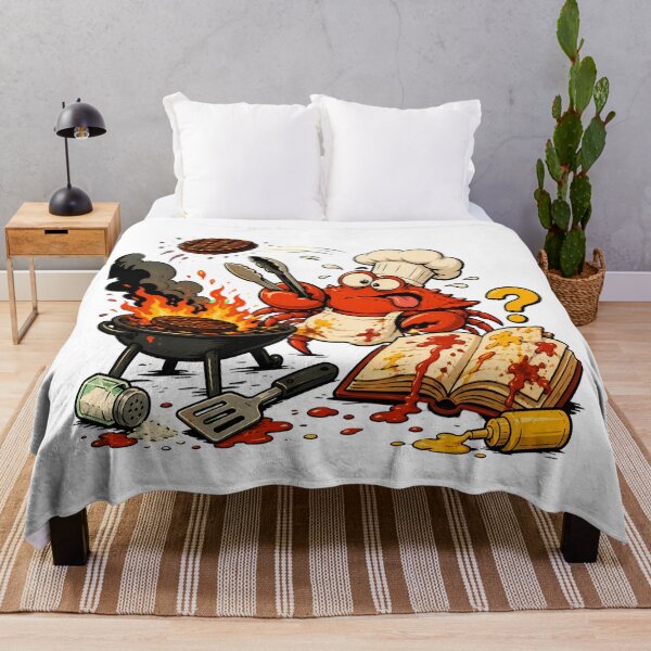 Item preview, Chaotic Crab Chef BBQ Comical Cookout Scene designed and sold by chattsuede.