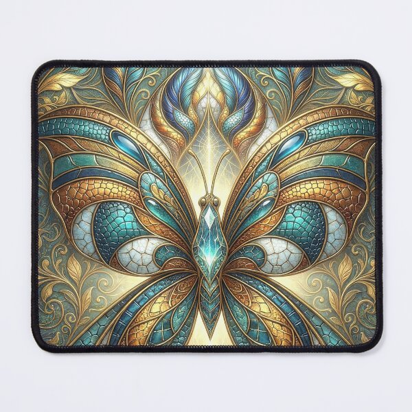 Item preview, Jeweled Butterfly Against Golden Flora designed and sold by Frackxion.