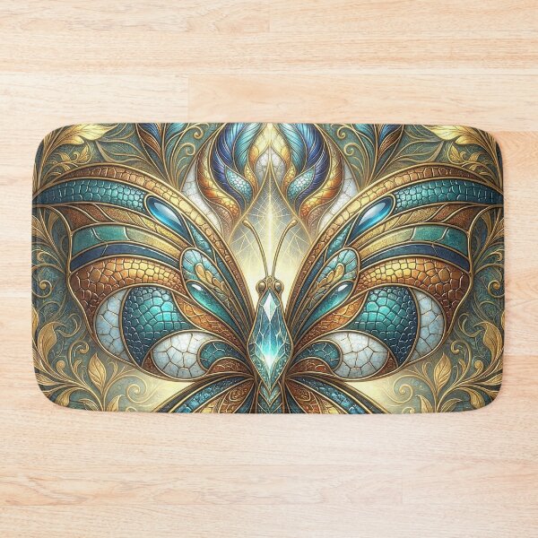 Item preview, Jeweled Butterfly Against Golden Flora designed and sold by Frackxion.