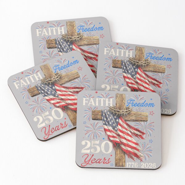 Item preview, 250 Years Faith Freedom Christian Patriotic USA 4th of July designed and sold by GreggRoss.
