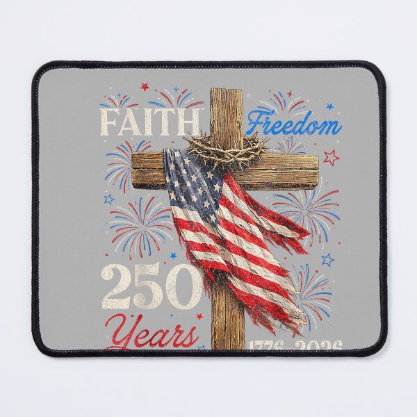 Item preview, 250 Years Faith Freedom Christian Patriotic USA 4th of July designed and sold by GreggRoss.