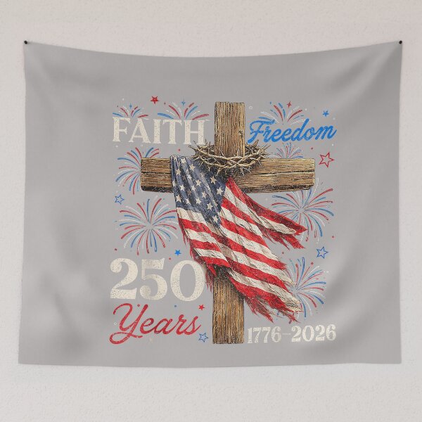 Item preview, 250 Years Faith Freedom Christian Patriotic USA 4th of July designed and sold by GreggRoss.
