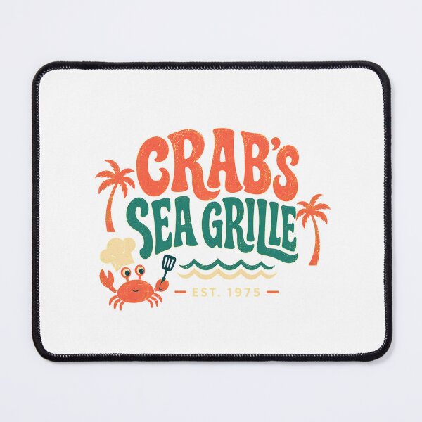 Item preview, Crab's Grille 1975 Cartoon Crab Chef Beach designed and sold by chattsuede.